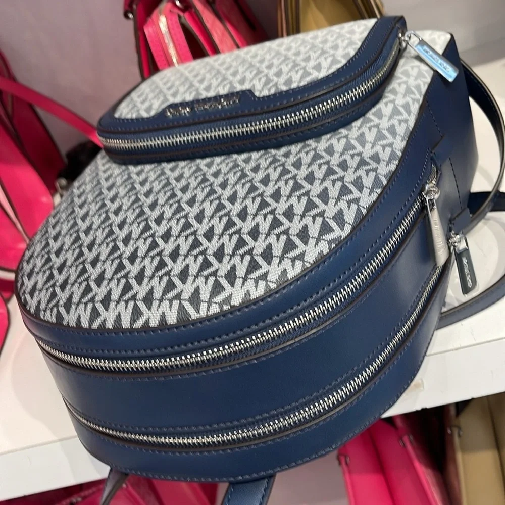 Michael Kors Jaycee Medium Ombré Signature Logo Backpack Navy NWT